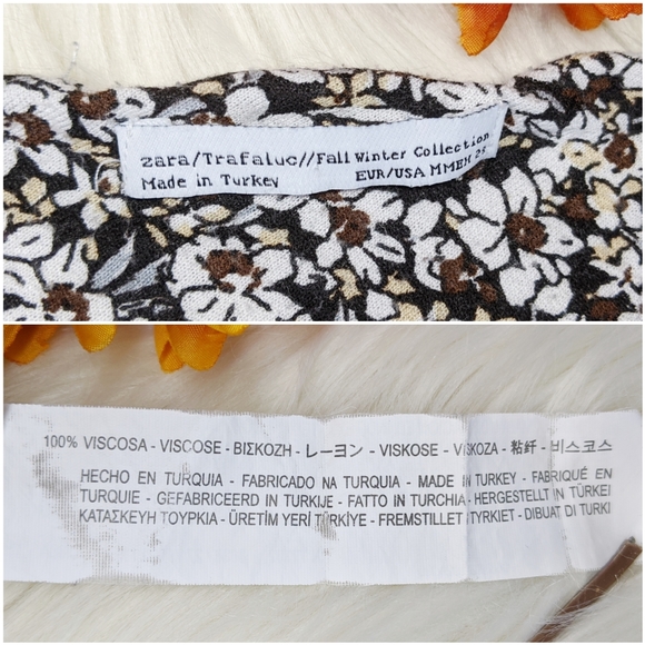 SOLD!! Zara Floral Jumpsuit Pantsuit Romper Size M - Picture 7 of 8